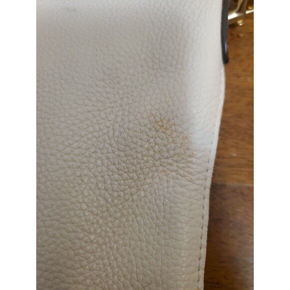 Coach Ellie File Bag Signature Pebbled Leather Handbag In Cream See Photos Stain - Picture 6 of 11